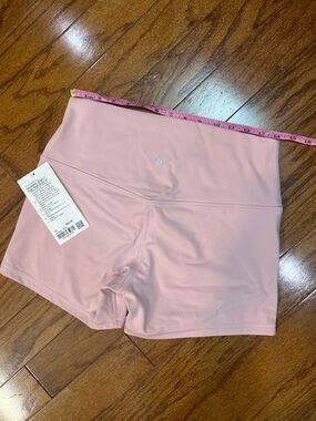 51. Lululemon align high rise shorts 4” pink haze NWT SIZE 12